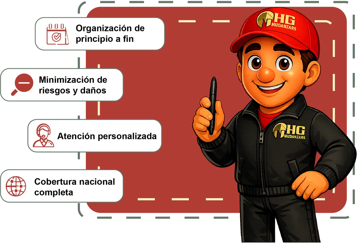Garantías de Mudanzas HG: organización, minimización de riesgos, atención personalizada y cobertura nacional